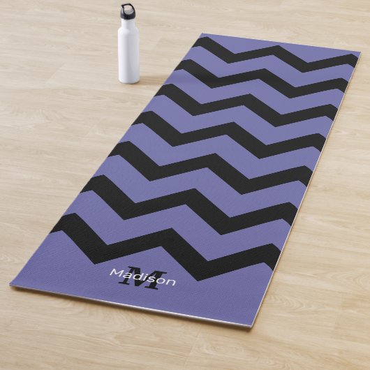 violet zwart Chevron-patroon Monogram Yogamat (In situ)