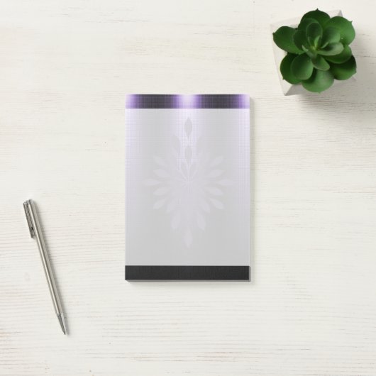 Violet zwart metallic look bloemenversiering post-it® notes (Kantoor)