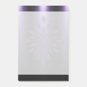 Violet zwart metallic look bloemenversiering post-it® notes (Voorkant)