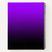 Violet Zwart Ombre Gepersonaliseerd Schetsboek Notitieboek (Achterkant)