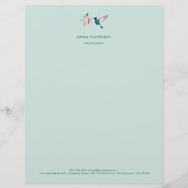Violetar Hummingbird Letterhead Briefhoofd