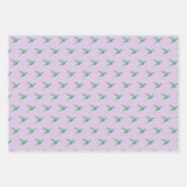 Violetar Hummingbird Pattern Inpakpapier Vel (Voorkant)