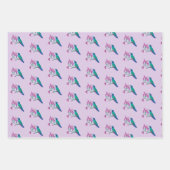 Violetar Hummingbird Pattern Wrapping Paper Sheet (Voorkant)
