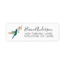 Violetar Hummingbird return address Label