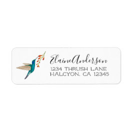 Violetar Hummingbird return address Label