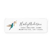 Violetar Hummingbird return address Label (Voorkant)