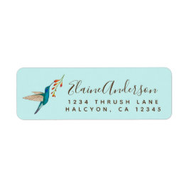 Violetar Hummingbird return address Label