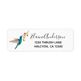 Violetar Hummingbird return address Label