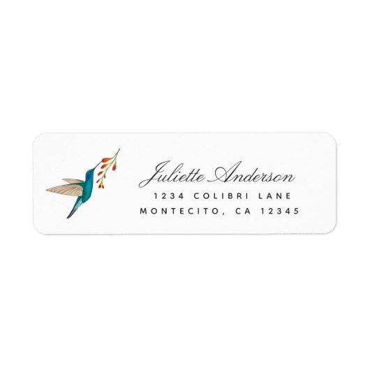 Violetar Hummingbird return address Label (Voorkant)