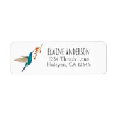 Violetar Hummingbird return address Label (Voorkant)