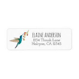 Violetar Hummingbird return address Label