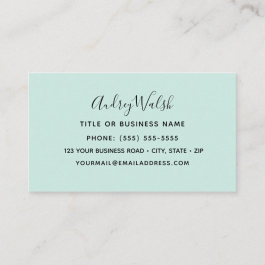 Violetar Hummingbird Visitekaartje (Achterkant)