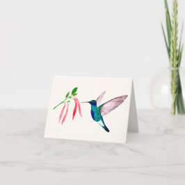 Violetar Hummingbird Wenskaart Kaart