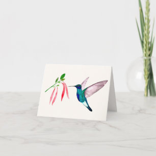 Violetar Hummingbird Wenskaart Kaart