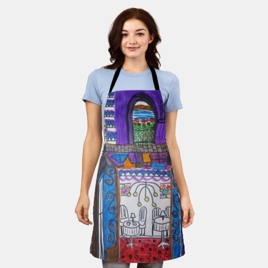 Violetas Cafe Schort (Gedragen)