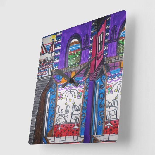 Violetas Cafe Vierkante Klok (Hoek)