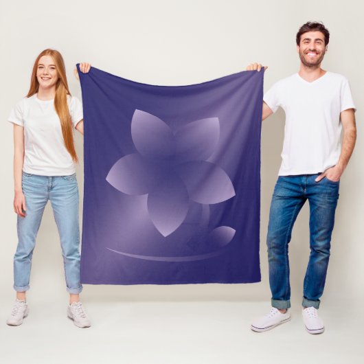 Violetbloem Fleece Deken (In situ)