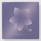 Violetbloem Stenen Onderzetter (Voorkant)
