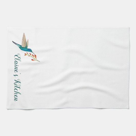 Violetear kolibrie keukenhanddoek (Horizontaal)