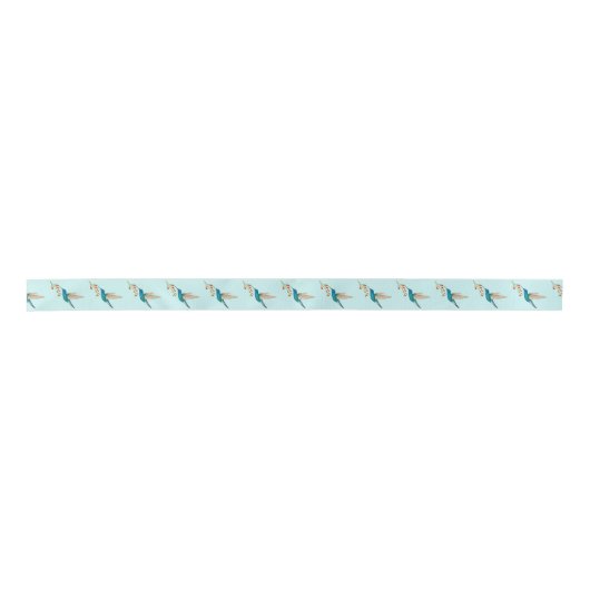 Violetear kolibrie satijnen lint (Voorkant)