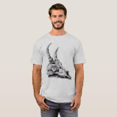VioletGunmetalArt Mannen's Horned Skull t shirt (Voorkant volledig)