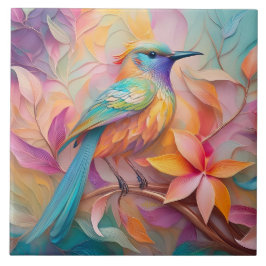 Violetkeel Zangvogel Fantasie Vogel Tegeltje