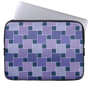 Violetkleurige Vierkanten Laptop Sleeve