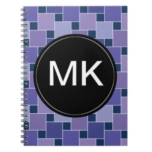 Violetkleurige Vierkanten Notitieboek