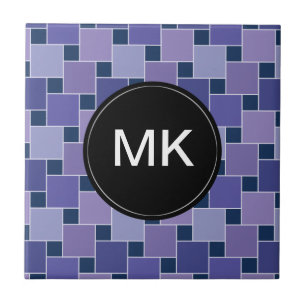 Violetkleurige Vierkanten Tegeltje