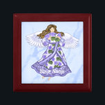 Violets Angel Cadeaudoosje<br><div class="desc">Violets Engel Sieradendoos van ArtMuvz Illustratie. Bijpassende engelen t-shirt, Christelijke kleding, geloof t-shirt, geschenken en kleding. Engelengeschenken zijn een doordachte en betekenisvolle manier om iemand die je geeft een show te geven. Of je nu op zoek bent naar een cadeau voor een vriend, familielid of geliefde, er is een engelengeschenk...</div>