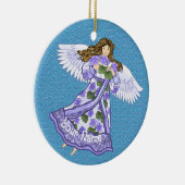 Violets Angel Keramisch Ornament (Rechts)