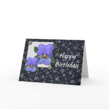 Violets Birthday Kaart (groot afdrukken)