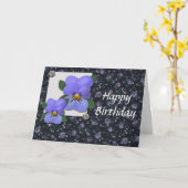 Violets Birthday Kaart (groot afdrukken) (Gele Bloem)