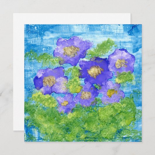 "Violets" Blanco Kaart (Voorkant / Achterkant)