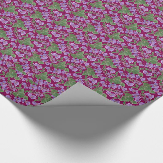  Violets Custom Wrapping Papier op Paarse (Hoek)