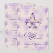 Violets en Fleur de Lis-Vrijgezellenfeest Kaart (Voorkant / Achterkant)