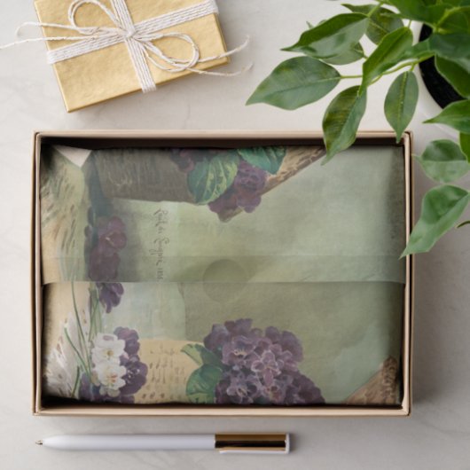 Violets en Lilacs Franse Bloemen Decoupage Tissuepapier (Geschenk)