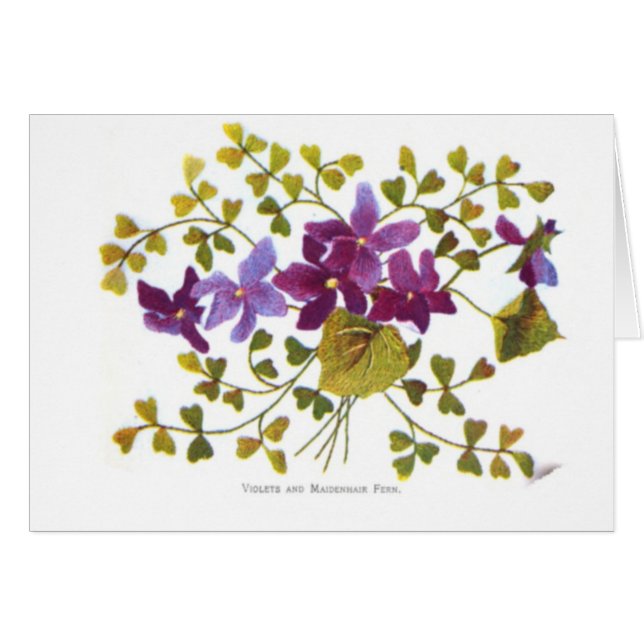 Violets en Maidenhair Fern (Voorkant Horizontaal)