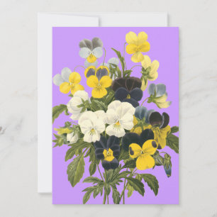 Violets en Pansy Custom Baby Douche Uitnodigingen