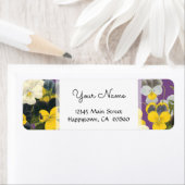 Violets en Pansy Floral Custom Adresetiketten Etiket (Insitu)