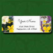 Violets en Pansy Floral Custom Adresetiketten Etiket