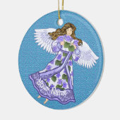 Violets Engel Keramisch Ornament (Links)