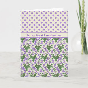 Violets, februari Verjaardag Kaart Grootmoeder