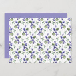 Violets Floral Botanical Note Card Notitiekaartje