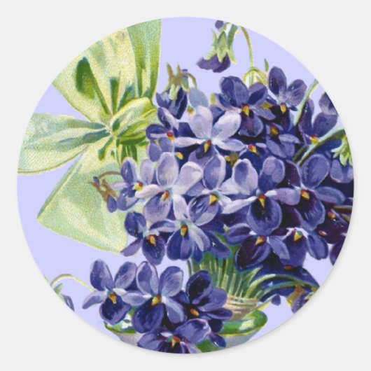 Violets Flower Art Sticker (Voorkant)