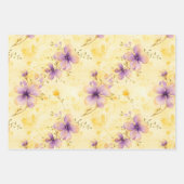 Violets Gold 50e bruiloft Jubileum Inpakpapier Vel (Voorkant 3)