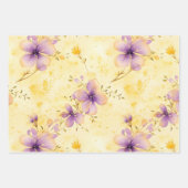 Violets Gold 50e bruiloft Jubileum Inpakpapier Vel (Voorkant 2)