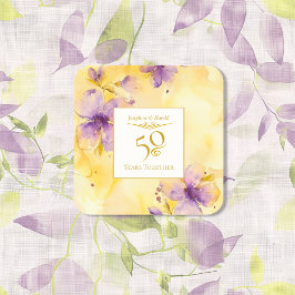 Violets Gold 50e bruiloft Jubileum Sticker