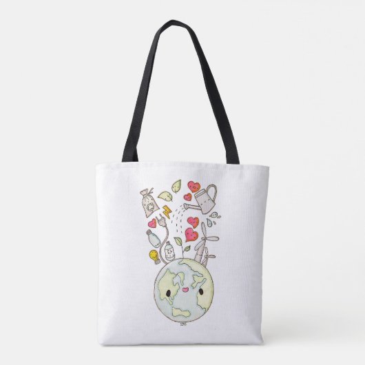 Violet's herbruikbare canvas tas (Achterkant)