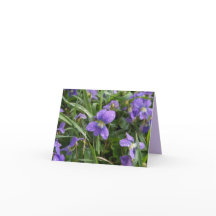 Violets Horizontal Blank Note Kaart